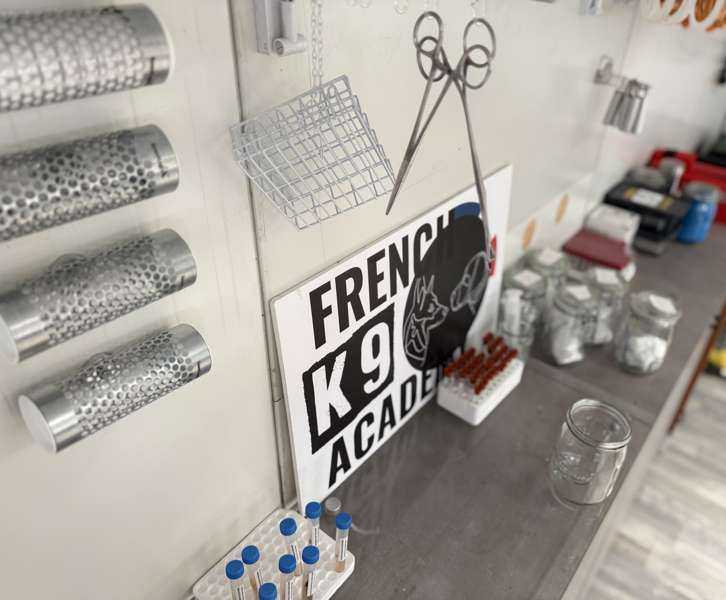 Matériel d'olfaction — cylindres inox, tubes et bocaux